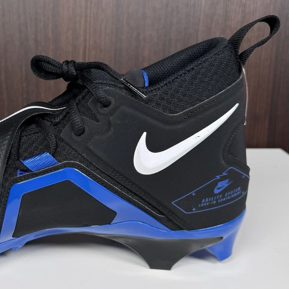 Nike Alpha Menace Pro 3 Football Cleats Black Blue CT6649-007 Men Size 11